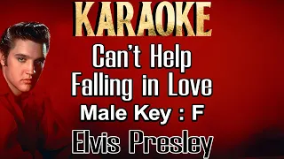 Can't Help Falling In Love (Karaoke) Elvis Presley Male key F/ Pria/ Cowok