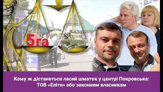 Кому ж дістанеться ласий шматок у центрі Покровська: ТОВ «Еліта» або законним власникам