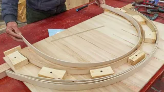Amazing - Woodworking Idea Unique And Interesting From The Wood Strips // Make A Smart Round Table