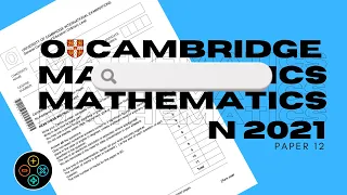 O Level Math D October November 2021 Paper 12 4024/12