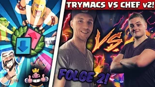 15.000 JUWELEN WETTE! | TRYMACS vs CHEFSTROBEL  | Gegner bestimmt das Deck! | Clash Royale