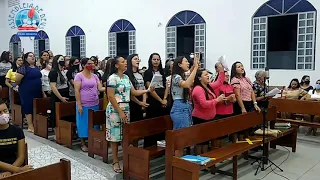Grande coral de mulheres - Culto de Doutrina no templo Matriz 12/01/21