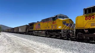9 Locomotives Union Pacific Loaded Coal Train! Rotary Coupler Coal Cars! May 11, 2022 4KHDR