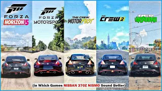 Nissan 370Z Nismo Top Speed in FM8, FH5, Motorfast, The Crew 2, NFS Unbound, Need For Speed Heat