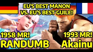 💥STREET FIGHTER 6 ➥ RANDUMB (MANON) VS. Akainu (GUILE ガイル) 4K MASTER RANKS 💥