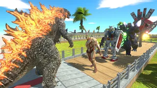 Godzilla 2021 Oasis Death Run VS Skibiti Titan Speakerman - Animal Revolt Battle Simulator