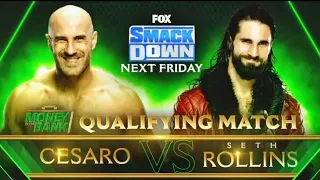 Cesaro Vs Seth Rollins Money In The Bank qualifying match