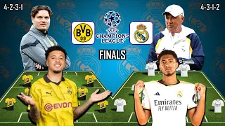 TODAY MATCH BORUSIA DORTMUND VS REAL MADRID POTENTIAL STARTING LINEUP CHAMPIONS LEAGUE - FINAL