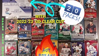 20 RANDOM UPPER DECK HOCKEY PACKS 🏒 ( from 98-99, 11-12 to date ) INCLUDING 2022-23 CLEAR CUT BOX 💥