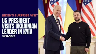 US President Joe Biden Visits Kyiv To Visit Ukraine Leader Volodymyr Zelenskyy