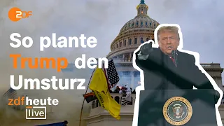 U-Ausschuss zum Sturm aufs Kapitol: Neues Material belastet Ex-Präsident Trump | ZDFheute live