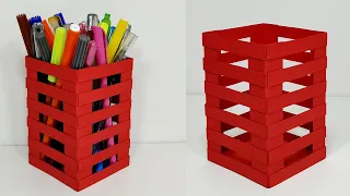 Pen Stand Craft | How to Make Pen Holder | Paper Pencil Stand Making | Paper Pencil Holder Easy