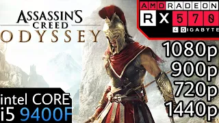 Assassin's Creed Odyssey - RX 570 - i5 9400F - 1080p - 900p - 720p - 1440p - 60Fps Benchmark