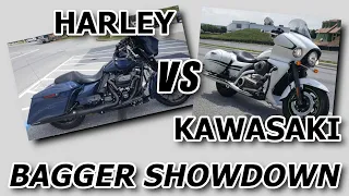 Bagger Showdown: Harley Street Glide VS Kawasaki Vulcan Vaquero!