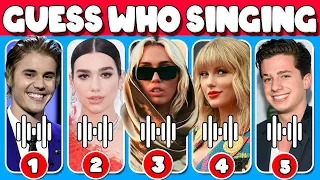 Guess Who Singing | Music Quiz 🎵, Drake, Dua Lipa, Doja Cat,Charle Puth. Justin Bieber.