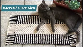 MACRAMÉ - Tapete listrado super  fácil