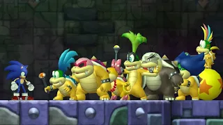 What Happens if Sonic Fights All Koopalings At Once in New Super Mario Bros. Wii?