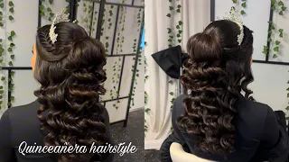 Quinceañera hairstyle | quince hair tutorial | peinado de quinceañera