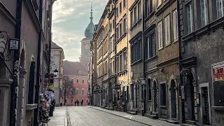 Walking in Warsaw Old Town (4K)