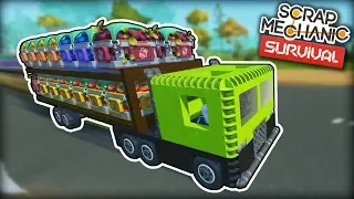 I Built a New Trailer for MASSIVE Deliveries! (Scrap Mechanic Survival Ep.12)