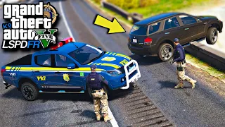 GTA V : MOD POLICIA - L200 DA PRF NA PERSEGUIÇÃO NAS RODOVIAS! ( INSANO DEMAIS )