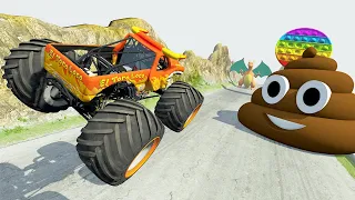 Downhill Obstacle Course #5 | BeamNG Drive Satisfying Cars Crashes Fails Rollovers