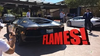 Batventador crashes Huracan Event: Shows V12 Power & FLAMES!