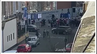 Group of LOSC Lille fans have arrived at Stamford Bridge