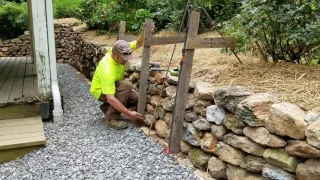 DIY How To Build & Install Single Sided Wall Frame - Dry Stone Retaining Walls