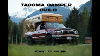 Building a DIY wooden truck camper In 10 minutes - Full time Lapse