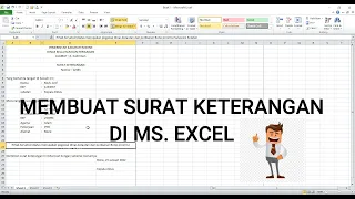 MEMBUAT SURAT KETERANGAN, SURAT DINAS DI M.S EXCEL