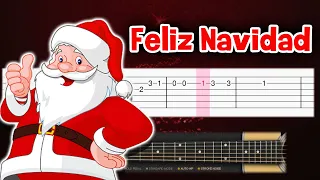 Christmas Song - Feliz Navidad - EASY Guitar tutorial (TAB)