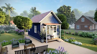 32 SQ M Wooden Tiny Loft House Design & Build! (4x8m)