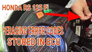 HONDA RS 125 Fi: ERASING ERROR/FAULT/BLINKING CODES STORED IN ECU