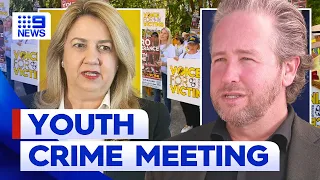 Queensland Premier Annastacia Palaszczuk meets with youth crime victims | 9 News Australia