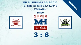 MH SUPERLIGA 9. kolo 2019/2020 Red Wheels vs Hunters 3:6 - rozhovory