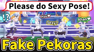 Pekora panics for real with Fake Pekora making YABAI Pose【Hololive/Eng sub】