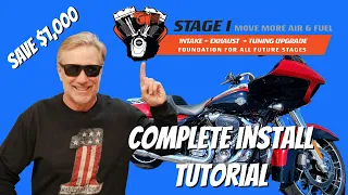 How to Harley Stage 1 Upgrade Complete Install Tutorial #harleydavidson