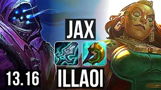 JAX vs ILLAOI (TOP) | 1.9M mastery, 6/1/2, 700+ games, Dominating | EUW Grandmaster | 13.16