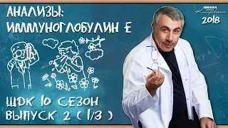 Анализы: иммуноглобулин Е - Доктор Комаровский