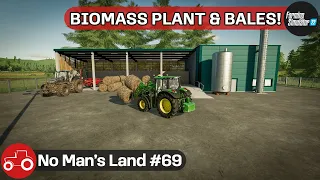 Building A Biomass electricity Plant, Harvesting Poplars & Sorghum No Man's Land #69 FS22 Timelapse