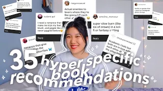 YOU requested books with these HYPER-SPECIFIC book tropes, so i am here to deliver 💅