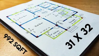 31 x 32 home design II 31 x 32 ghar ka naksha II 31 x 32 house plan