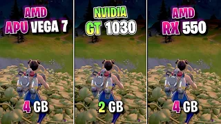 ✅ APU 5600G (VEGA 7) vs GT 1030 vs RX 550 ✅ Test in 10 Games ✅ 2022