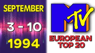 MTV's European Top 20 🎹 03 September 1994