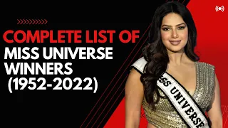 Complete List of Miss Universe Winners 1952 to  2022. #missuniverse