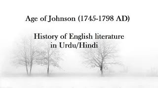 Age of Johnson (1745-1798 AD): History of English literature in Urdu/Hindi by Safeer Khan Afridi