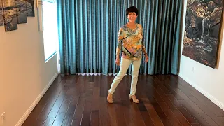 Shape of You line dance demonstration and tutorial by Stephie