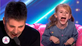 8-Year-Old Girl Impressionist SHOCKING Animal Sounds Turns Simon Into a Dolphin!