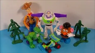 1995 DISNEY'S TOY STORY SET OF 6 BURGER KING COLLECTION MEAL MOVIE TOY'S VIDEO REVIEW